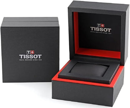 TISSOT Men’s Swiss Made Quartz Black Silicone Strap Black- Free worldwide shipping