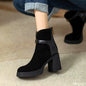 versatile thick sole thick heel women boots
