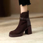 versatile thick sole thick heel women boots