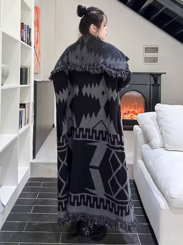 Knitted cardigon Long Coat