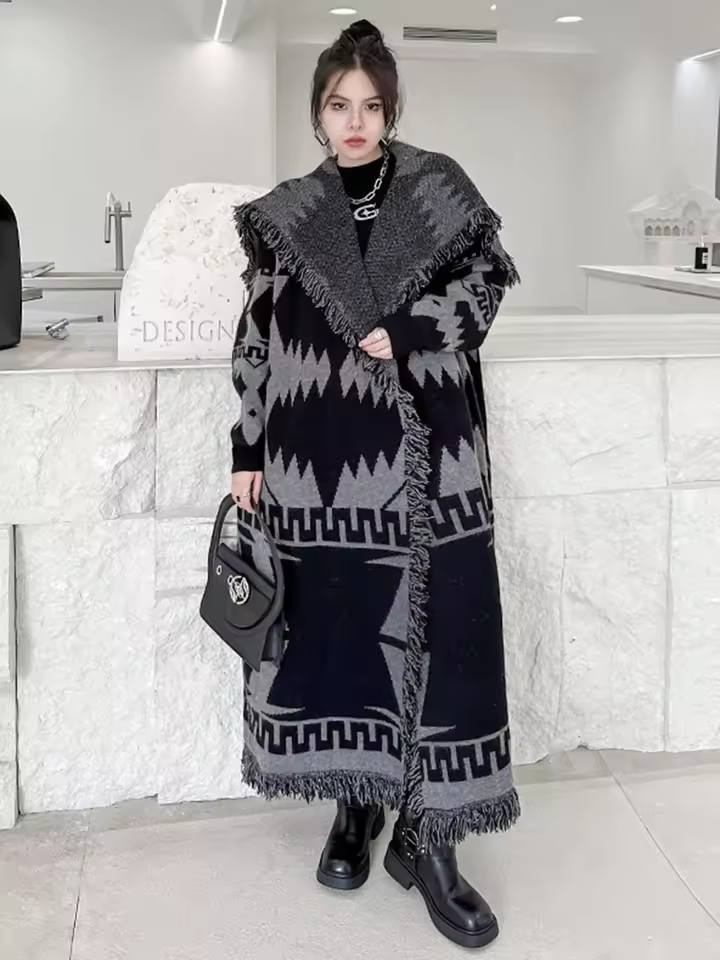 Knitted cardigon Long Coat