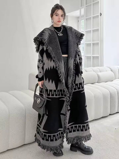 Knitted cardigon Long Coat