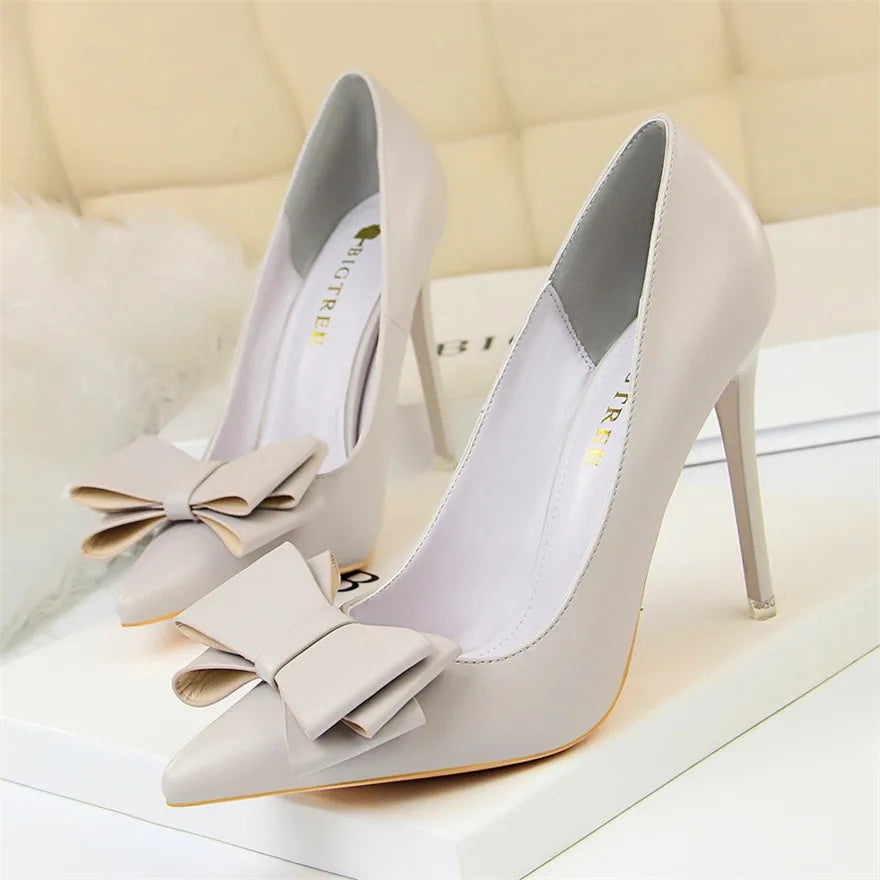 Sweet Woman Pumps Soft Leather Pointy Toe - Shipping free worldwide