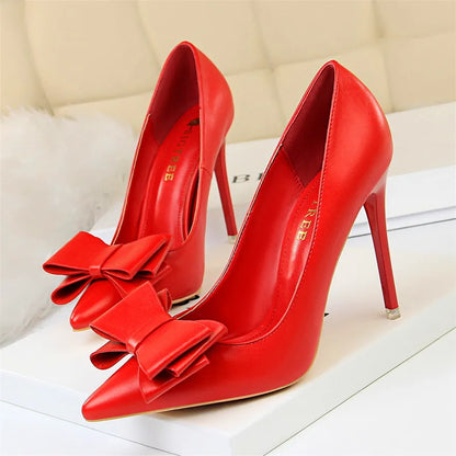 Sweet Woman Pumps Soft Leather Pointy Toe - Shipping free worldwide