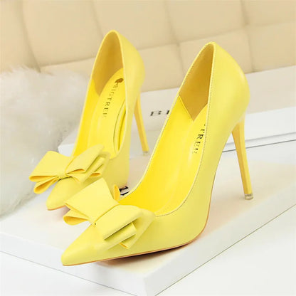 Sweet Woman Pumps Soft Leather Pointy Toe - Shipping free worldwide