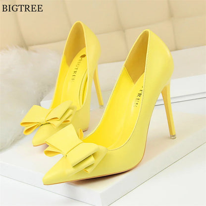 Sweet Woman Pumps Soft Leather Pointy Toe - Shipping free worldwide