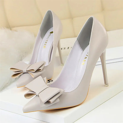 Sweet Woman Pumps Soft Leather Pointy Toe - Shipping free worldwide