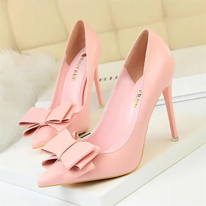 Sweet Woman Pumps Soft Leather Pointy Toe - Shipping free worldwide