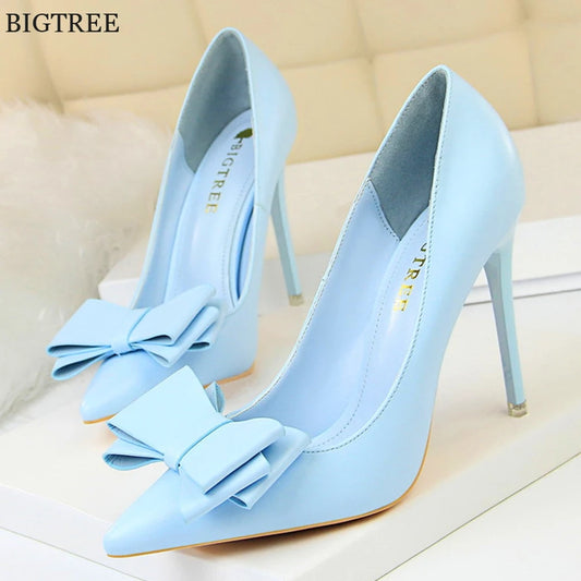 Sweet Woman Pumps Soft Leather Pointy Toe - Shipping free worldwide