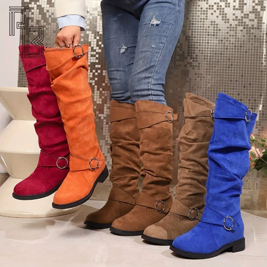 Women'S Solid Color Trendy Boots - Shipping Free Worldwide