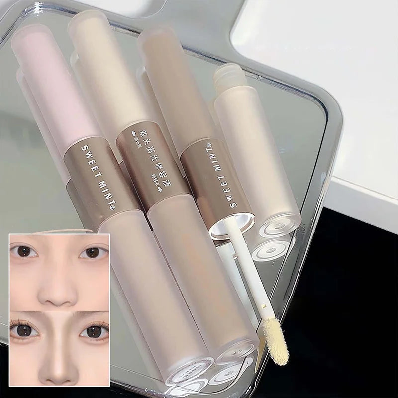 SWEETMINT Double-Ended Liquid Contour Stick - Highlight & Shadow, Long-Lasting, Easy to Use, Natural Finish- free worldwide shipping