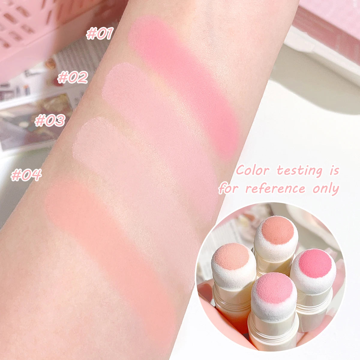 HISYI Yunrou Soft Fog Blush Stick - Energetic and Bouncy, Korean Style, Brightening, Dual-Use for Lips and Cheeks- shipping free worldwide