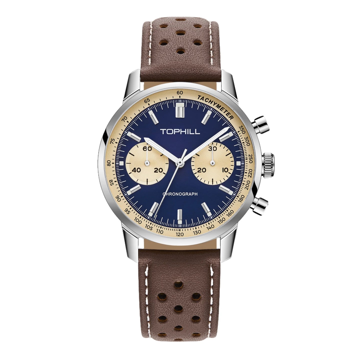 TOPHILL Chronograph Watch Pilot Watch Seagull 1963 Watch  ST19 Movement Sapphire Crystal  Military Limited