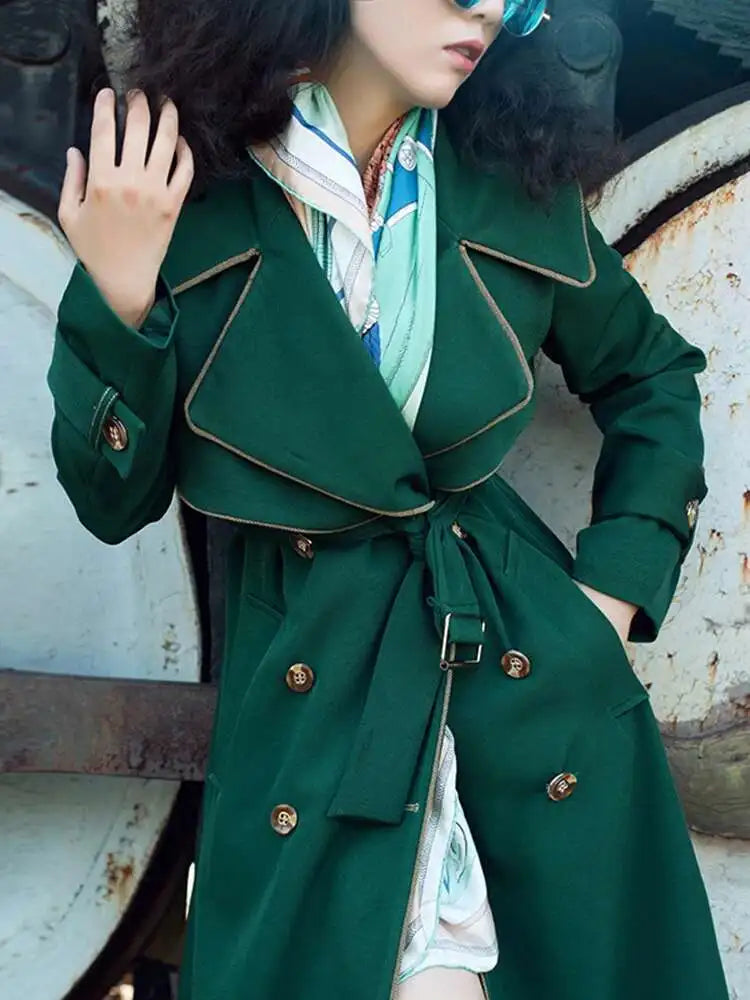 Long Coat Trench for spring season free shipping worldwide