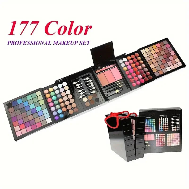 177 Color Makeup Set Including Eyeshadow Palette Blush lip Gloss Concealer,-All-in-one Women's Makeup et,Complete Set with Mirror-free worldwide shipping