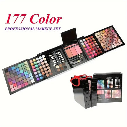 177 Color Makeup Set Including Eyeshadow Palette Blush lip Gloss Concealer,-All-in-one Women's Makeup et,Complete Set with Mirror-free worldwide shipping