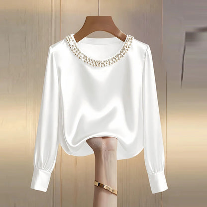 Elegant Satin Shirt Women- Free worldwide shipping