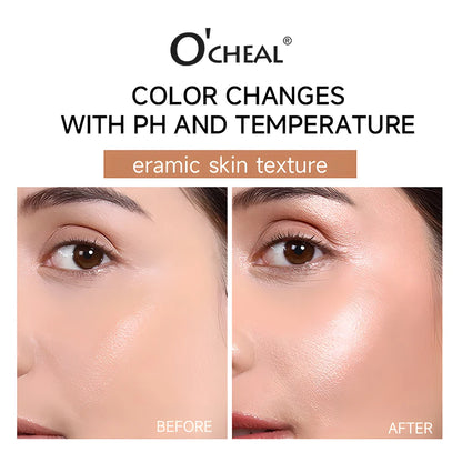 O'CHEAL Temperature Changing Foundation Stick Facial Coverage Blemishes Pores Double-Headed Face Matte Makeup Foundation Cream- free worldwide shipping