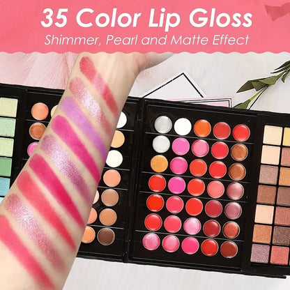 177 Color Makeup Set Including Eyeshadow Palette Blush lip Gloss Concealer,-All-in-one Women's Makeup et,Complete Set with Mirror-free worldwide shipping