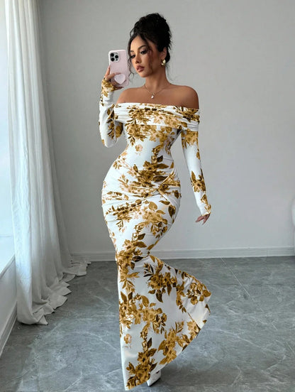 Autumn New Printed Long dresses- Shipping free worldwide