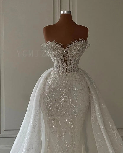 Luxurious Mermaid Wedding Dresses Bridal Dress- Free shipping worldwide