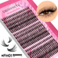 GROINNEYA Lashes Clusters Faux Mink Lashes Eyelash Extension Voluminous Fluffy Wispy Cat Eyelashes Eyelashes Clusters Makeup- free worldwide shipping