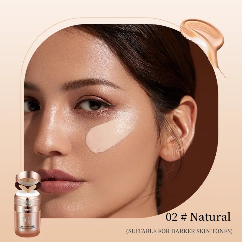 Air Cushion BB Cream Moisturizing Foundation Concealer Whitening Oil-control Waterproof Butterfly Powder Puff  Makeup Cosmetics- free worldwide shipping