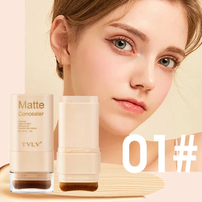 15g 2-in-1 foundation eraser double-ended concealer stick with brush head waterproof, natural makeup, long-lasting cream texture-free worldwide shipping