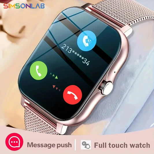 Smart Watch Android Phone 1.44'' Inch Color Screen Bluetooth Call Blood Oxygen/Pressure Monitoring Smart Watch Women Men- free worldwide shipping