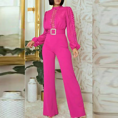 Women Simple High Waist Commute Rompers- free worldwide shipping