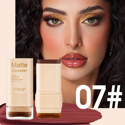 15g 2-in-1 foundation eraser double-ended concealer stick with brush head waterproof, natural makeup, long-lasting cream texture-free worldwide shipping