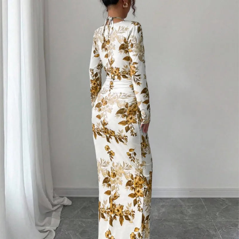 Autumn New Printed Long dresses- Shipping free worldwide