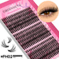 GROINNEYA Lashes Clusters Faux Mink Lashes Eyelash Extension Voluminous Fluffy Wispy Cat Eyelashes Eyelashes Clusters Makeup- free worldwide shipping