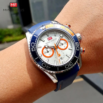 MINI FOCUS Chronograph Quartz Watches for Men Fashion Sport Wristwatch - Shipping free worldwide