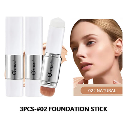 O'CHEAL Temperature Changing Foundation Stick Facial Coverage Blemishes Pores Double-Headed Face Matte Makeup Foundation Cream- free worldwide shipping