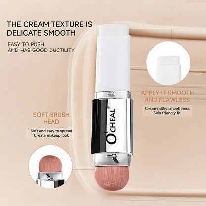 O'CHEAL Temperature Changing Foundation Stick Facial Coverage Blemishes Pores Double-Headed Face Matte Makeup Foundation Cream- free worldwide shipping
