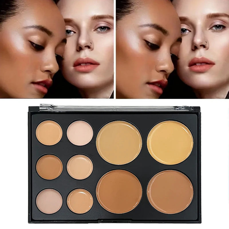 10 Colors Concealer Palette Eye Repairing Base Palette Matte Dark Circles Tattoo Contour Covering Concealer Cream Lasting Makeup- free worldwide shipping