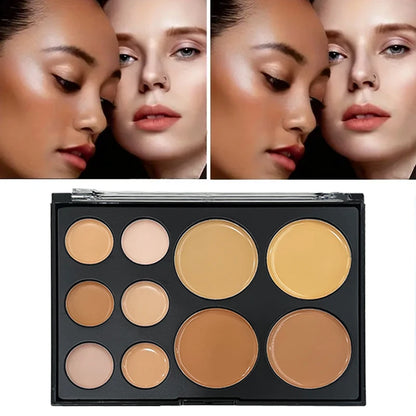 10 Colors Concealer Palette Eye Repairing Base Palette Matte Dark Circles Tattoo Contour Covering Concealer Cream Lasting Makeup- free worldwide shipping
