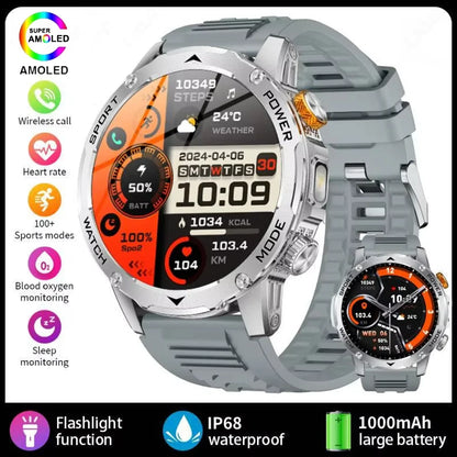 1000mAh Super Capacity Battery Adult Men Smart Watch 1.7-inch Large Screen Bluetooth Call IP68 Waterproof SmartWatch Sports - Free shipping worldwide
