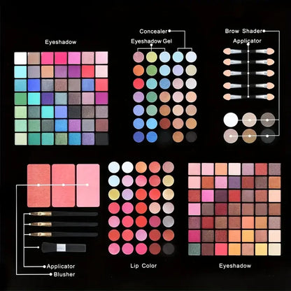 177 Color Makeup Set Including Eyeshadow Palette Blush lip Gloss Concealer,-All-in-one Women's Makeup et,Complete Set with Mirror-free worldwide shipping