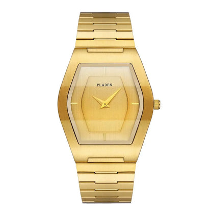 Business Gold Watch for Men Luxury Fashion Stainelss Steel Quartz Wrtistwatch Top Brand Waterproof Clock Ultra Thin Fitting Arm