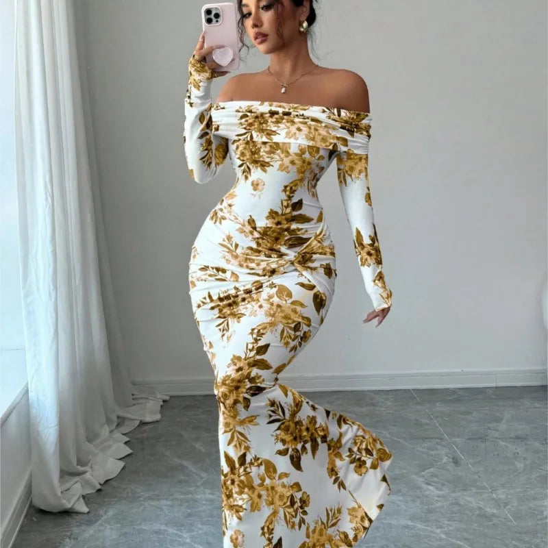 Autumn New Printed Long dresses- Shipping free worldwide