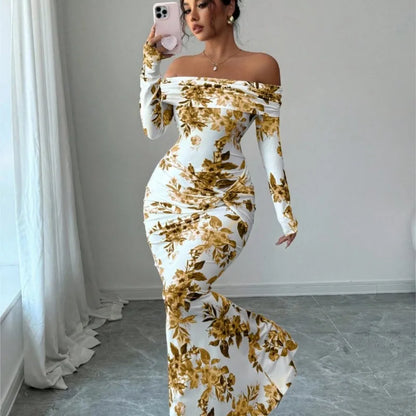 Autumn New Printed Long dresses- Shipping free worldwide