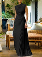 Party Dress High Waist Pleated Floor Length Graceful Evening Dresses - Free worldwide Shipping