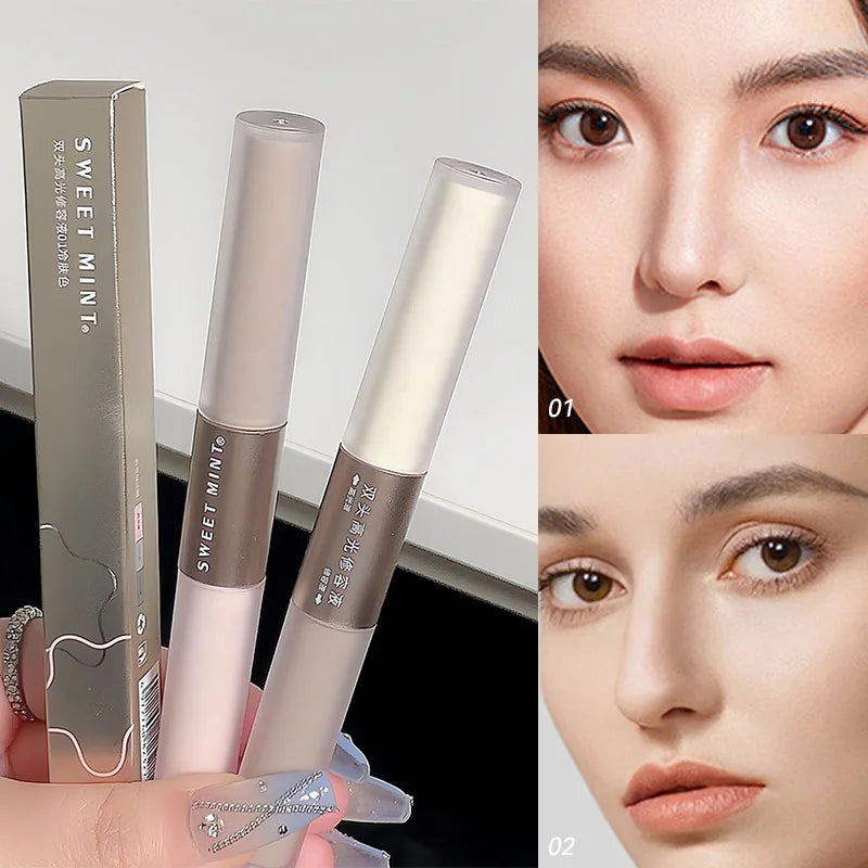 SWEETMINT Double-Ended Liquid Contour Stick - Highlight & Shadow, Long-Lasting, Easy to Use, Natural Finish- free worldwide shipping