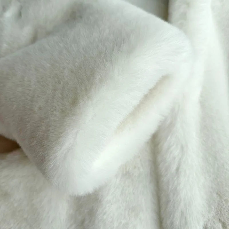 Women's Coat 2025 Winter New Korean Version fur Coat Long fox Coat Furry Maillard Medium Long Loose Brown Thick Young Commuting