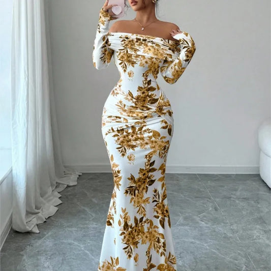 Autumn New Printed Long dresses- Shipping free worldwide