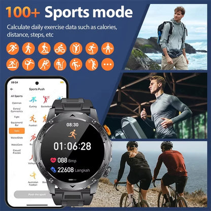 1000mAh Super Capacity Battery Adult Men Smart Watch 1.7-inch Large Screen Bluetooth Call IP68 Waterproof SmartWatch Sports - Free shipping worldwide