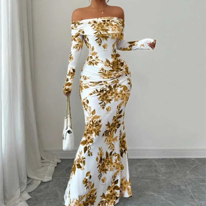 Autumn New Printed Long dresses- Shipping free worldwide