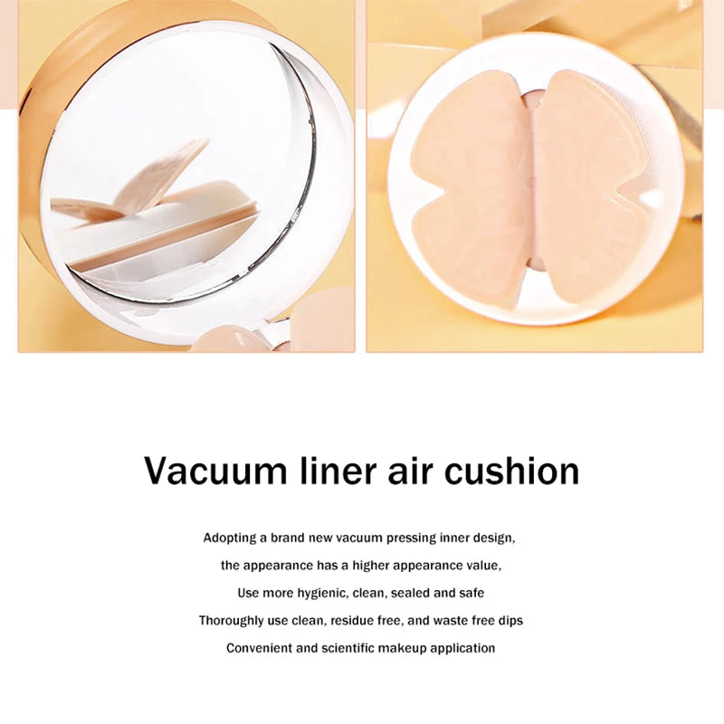 Air Cushion BB Cream Moisturizing Foundation Concealer Whitening Oil-control Waterproof Butterfly Powder Puff  Makeup Cosmetics- free worldwide shipping